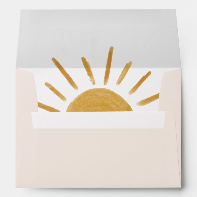 Boho Sun Baby Shower Envelope (Back (Bottom))