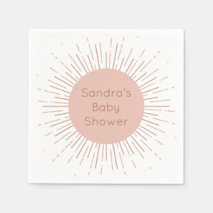 Boho Sun Baby Shower Napkin