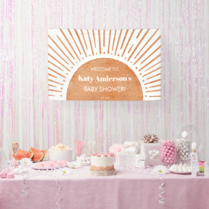 Boho Sun Baby Shower Welcome Banner