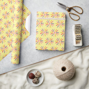 Boho Sun Birthday Baby Shower Gender Neutral Girl  Wrapping Paper