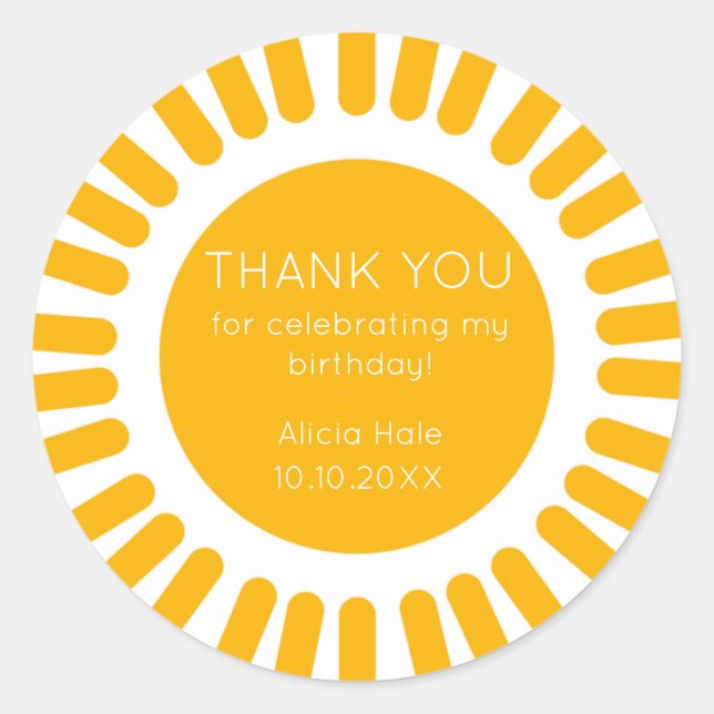 Boho Sun  Classic Round Sticker (Front)