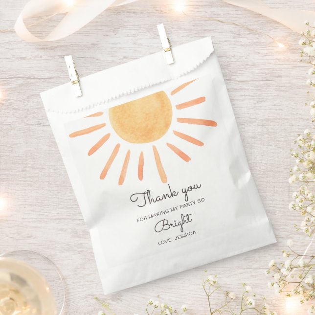 Boho Sun Favours Summer Little Sunshine Birthday Favour Bags (Clipped)
