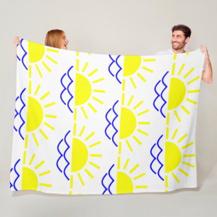 Boho Sun Fleece Blanket