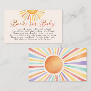 Boho Sun 'Little Ray of Sunshine' Books for Baby Enclosure Card