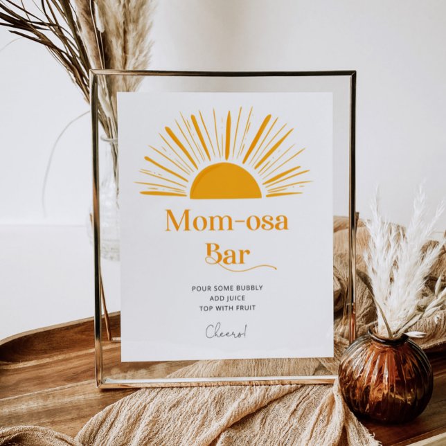 Boho sun momosa bar baby shower poster (Creator Uploaded)