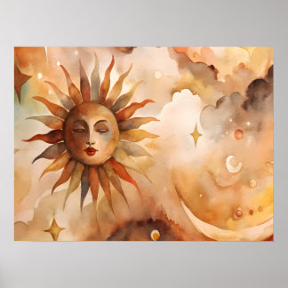 Boho Sun & Moon | Minimal Celestial Decor for Home
