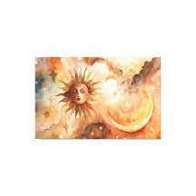 Boho Sun & Moon | Minimal Celestial Decor for Home