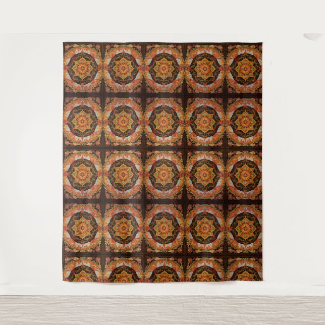 Boho Sun & Moon Wall Tapestry – Celestial Decor fo (Front)