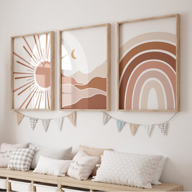 Boho Sun Mountain Rainbow Playroom Decor (Creator Uploaded)