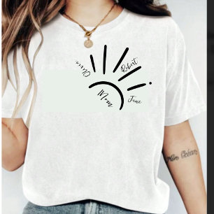 Boho Sun Mum Kid's Name Sun rays Women T-shirt