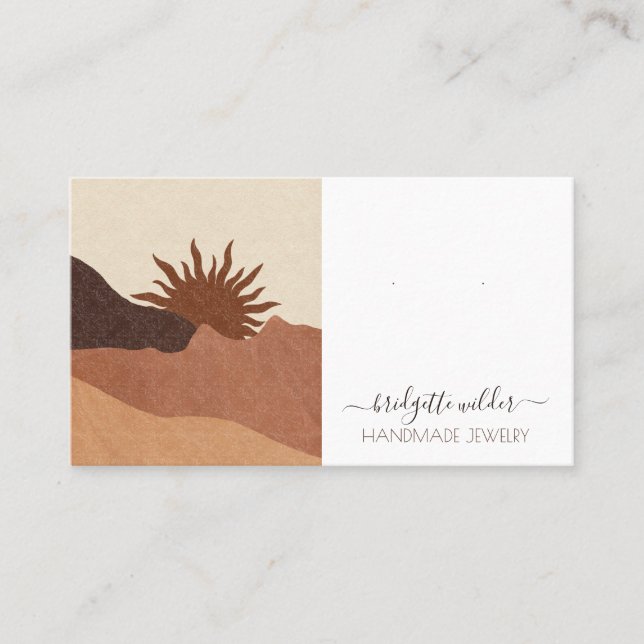 Boho Sun Terracotta Jewellery Earring Display Card (Front)