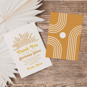 Boho Sun Thank You Card   Sun Thank You Cards