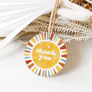 Boho Sun Thank You Favor Tags