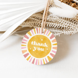 Boho Sun Thank You Favour Tags