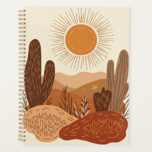 Boho Sun Vintage Earth Tone Journal Planner