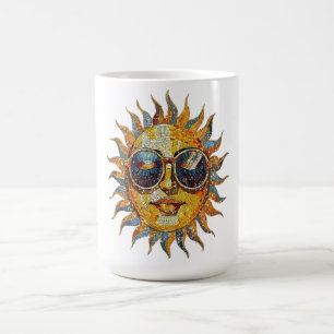 Boho Sun Wearing Shades Coffee Mug