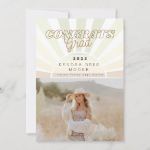 Boho Sunburst Graduation Announcement