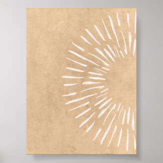 Boho Sunburst Wall Art Minimalist Sunshine Print