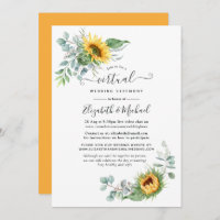 Boho Sunflower Eucalyptus Online Virtual Wedding
