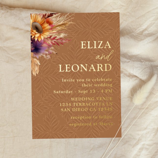 Boho Sunflower Pampas Grass Wedding (Creator Uploaded)