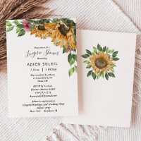 Boho Sunflower Rustic Wildflower Lingerie Shower