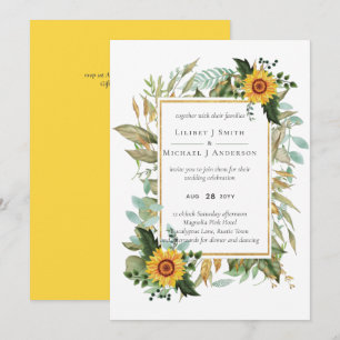 Boho Sunflower Sage Greenery Wedding