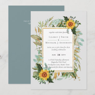 Boho Sunflower Sage Greenery Wedding