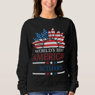 Boho Sunflower World's Best American Actuary Sweatshirt