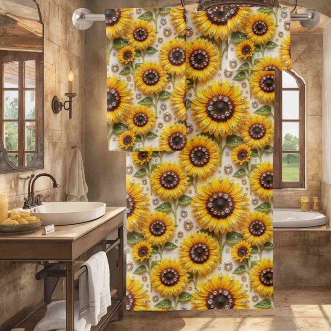 Boho Sunflowers and Diamonds Towel Set (Creator Uploaded)