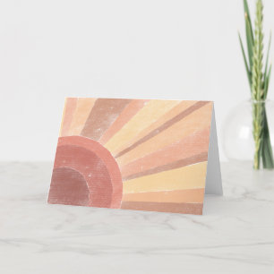 Boho Sunrise Blank Greeting Card