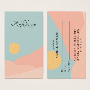 Boho Sunrise Desert Abstract Gift Card