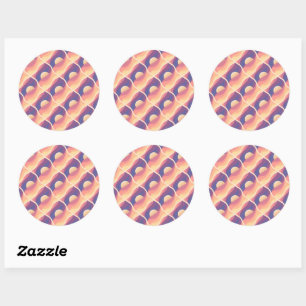 Boho Sunset Classic Round Sticker