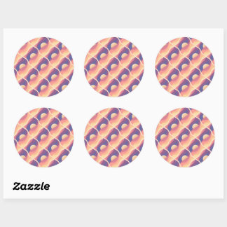 Boho Sunset Classic Round Sticker