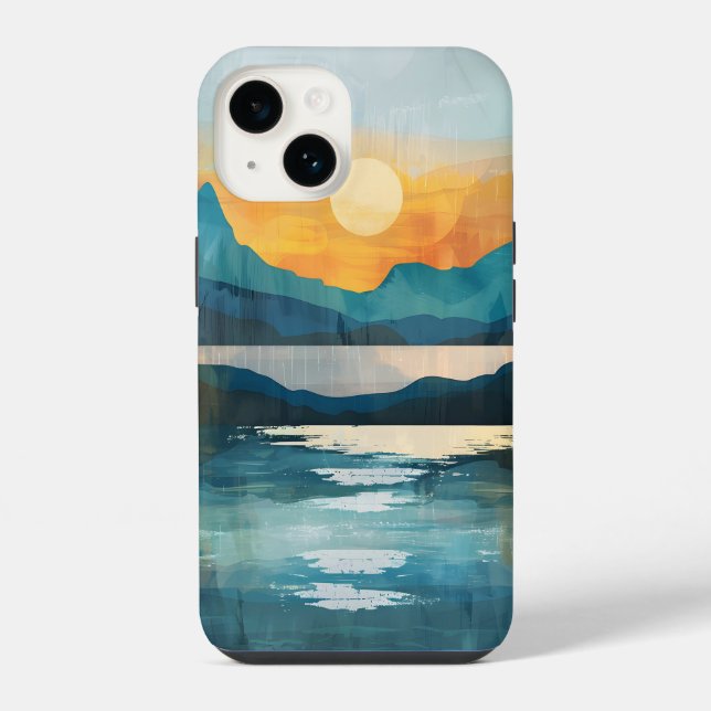 Boho Sunset Mountains  iPhone Case (Back)
