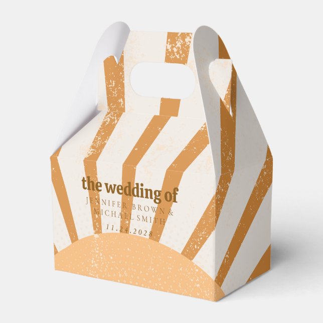 Boho Sunset Summer Wedding Favour Box (Front Side)