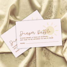 Boho Sunshine Baby Shower Diaper Raffle