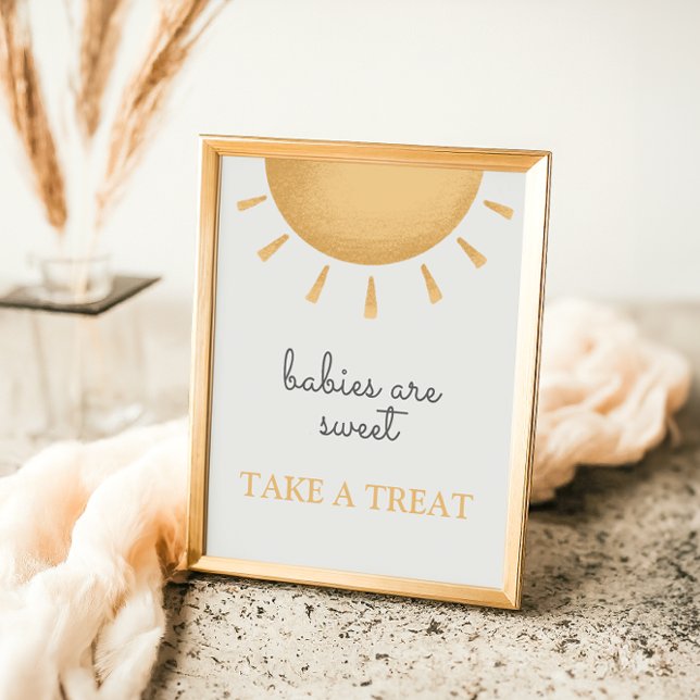 Boho Sunshine Baby Shower Favours Sign (Creator Uploaded)