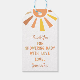 Boho Sunshine Baby Shower Gift Tags