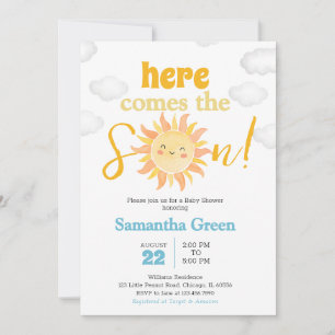 Boho Sunshine Baby Shower Invitation