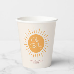 Boho Sunshine Baby Shower Paper Cups