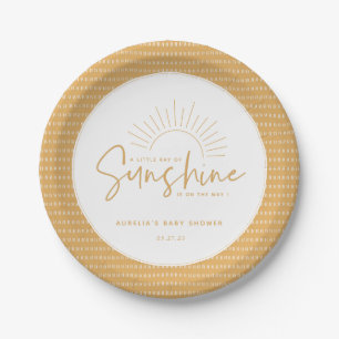 Boho Sunshine Baby Shower Paper Plate