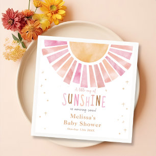 Boho Sunshine Baby Shower Party Napkins