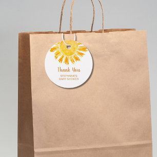 Boho Sunshine Baby Shower Thank You Favour Tags