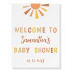 Boho Sunshine Baby Shower Welcome Sign
