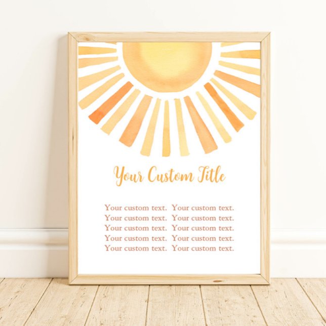 Boho sunshine custom sign sun yellow orange white (Creator Uploaded)