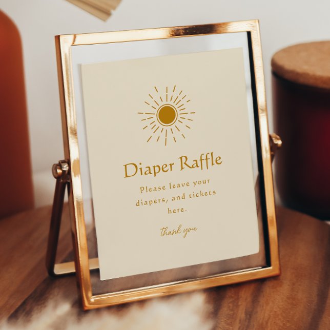 Boho Sunshine Diaper Raffle Baby Shower Sign (Creator Uploaded)