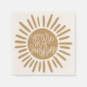 boho sunshine for birthday or baby shower napkin