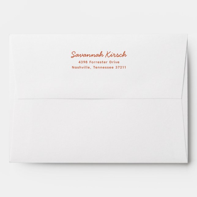 Boho Sunshine Gender Neutral Baby Shower Envelope (Back (Top Flap))