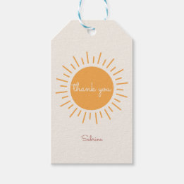 Boho Sunshine Gender Neutral Thank You Gift Tags