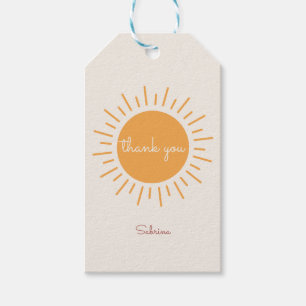 Boho Sunshine Gender Neutral Thank You Gift Tags